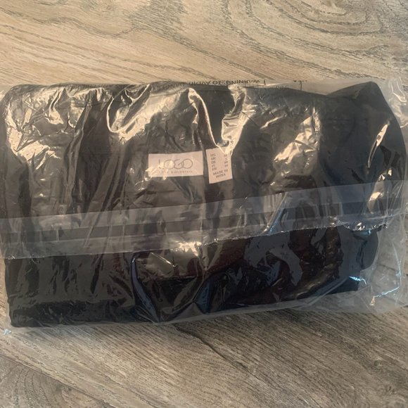 NWT LOGO BY LORI GOLDSTEIN COTTON MODAL EMBROIDERED TOP BLACK SMALL - Picture 10 of 12